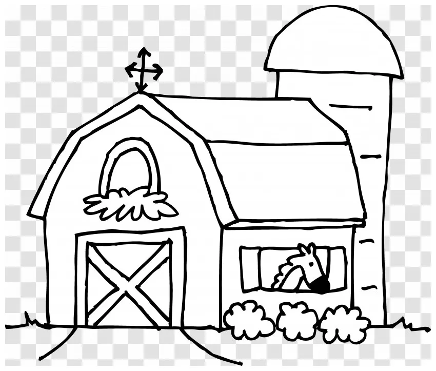 Silo coloring book farmhouse barn information transparent png printable coloring page