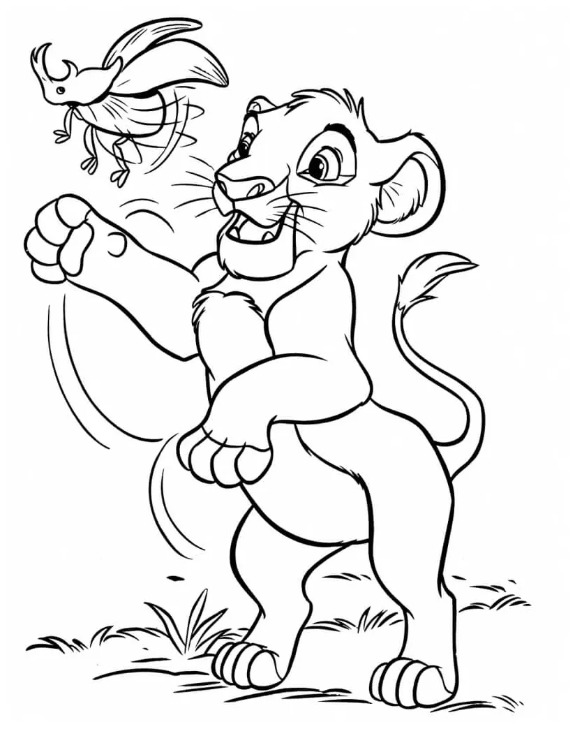 Simba Coloring Page - Free Printable Coloring Pages for Kids