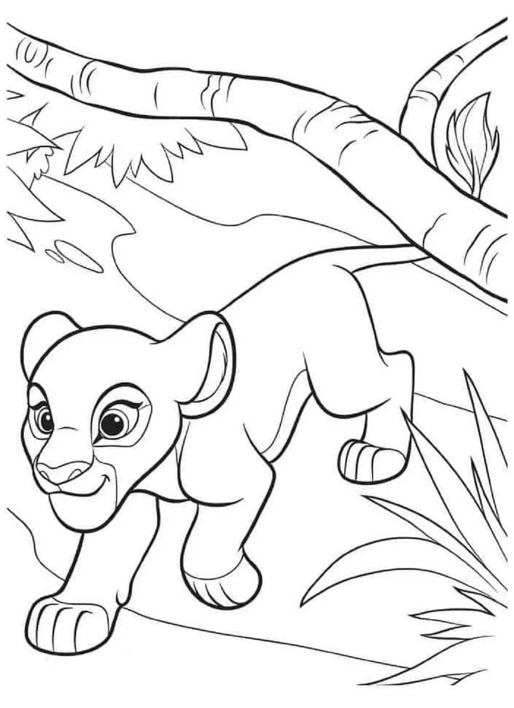 Simba Walking coloring page - Download, Print or Color Online for Free