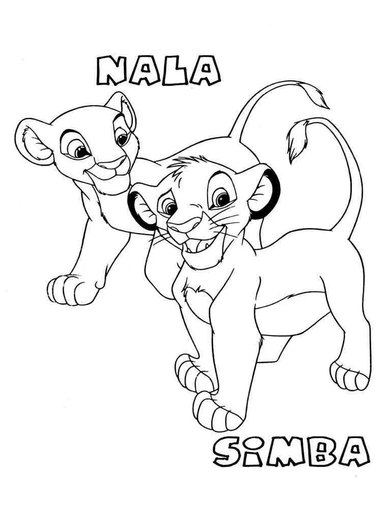 Simba coloring pages