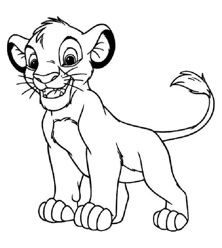 Young Simba Coloring Page (Free Printable PDF)