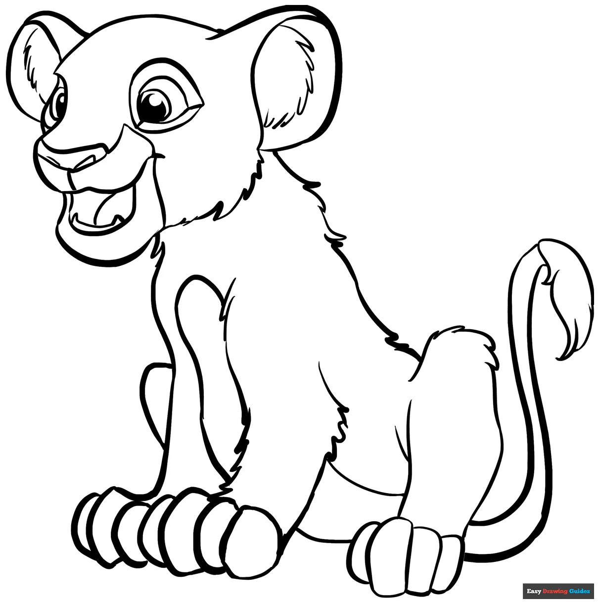Simba Coloring Page | Easy Drawing Guides