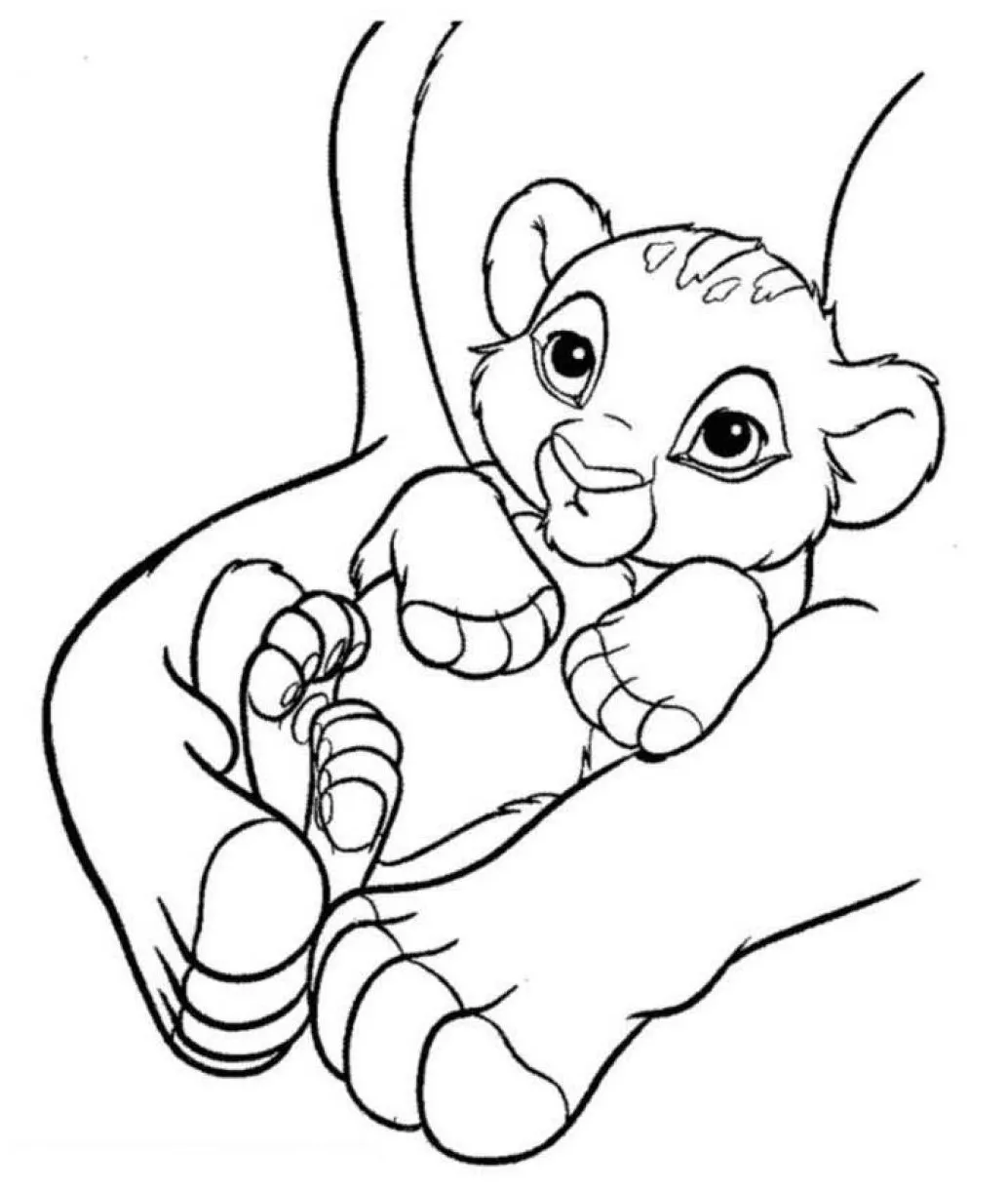 Free printable simba coloring pages for kids