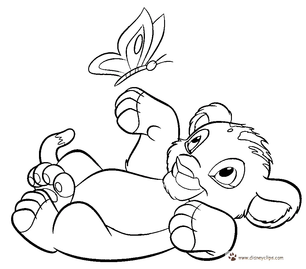Coloring pages of simba coloring pages