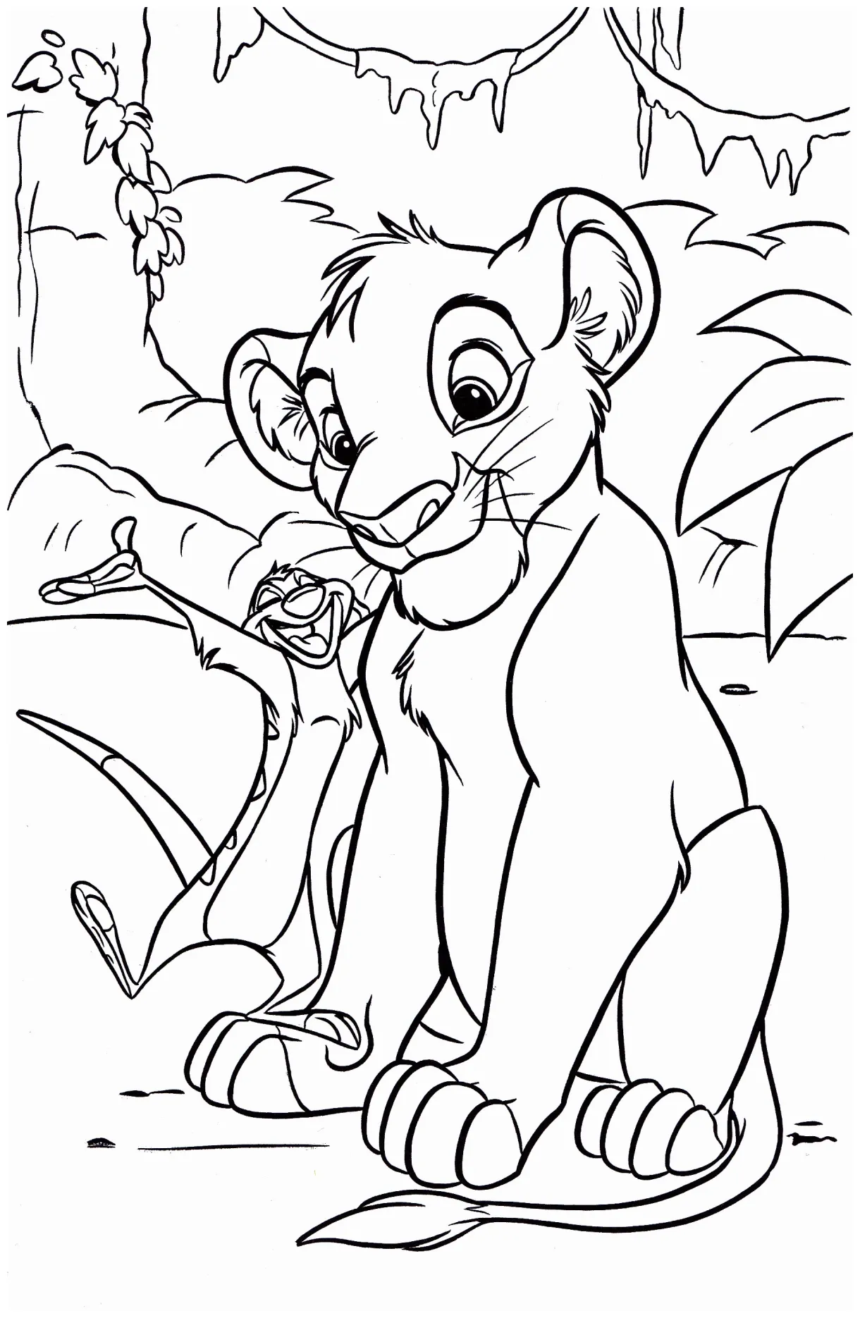 Simba coloring page etsy