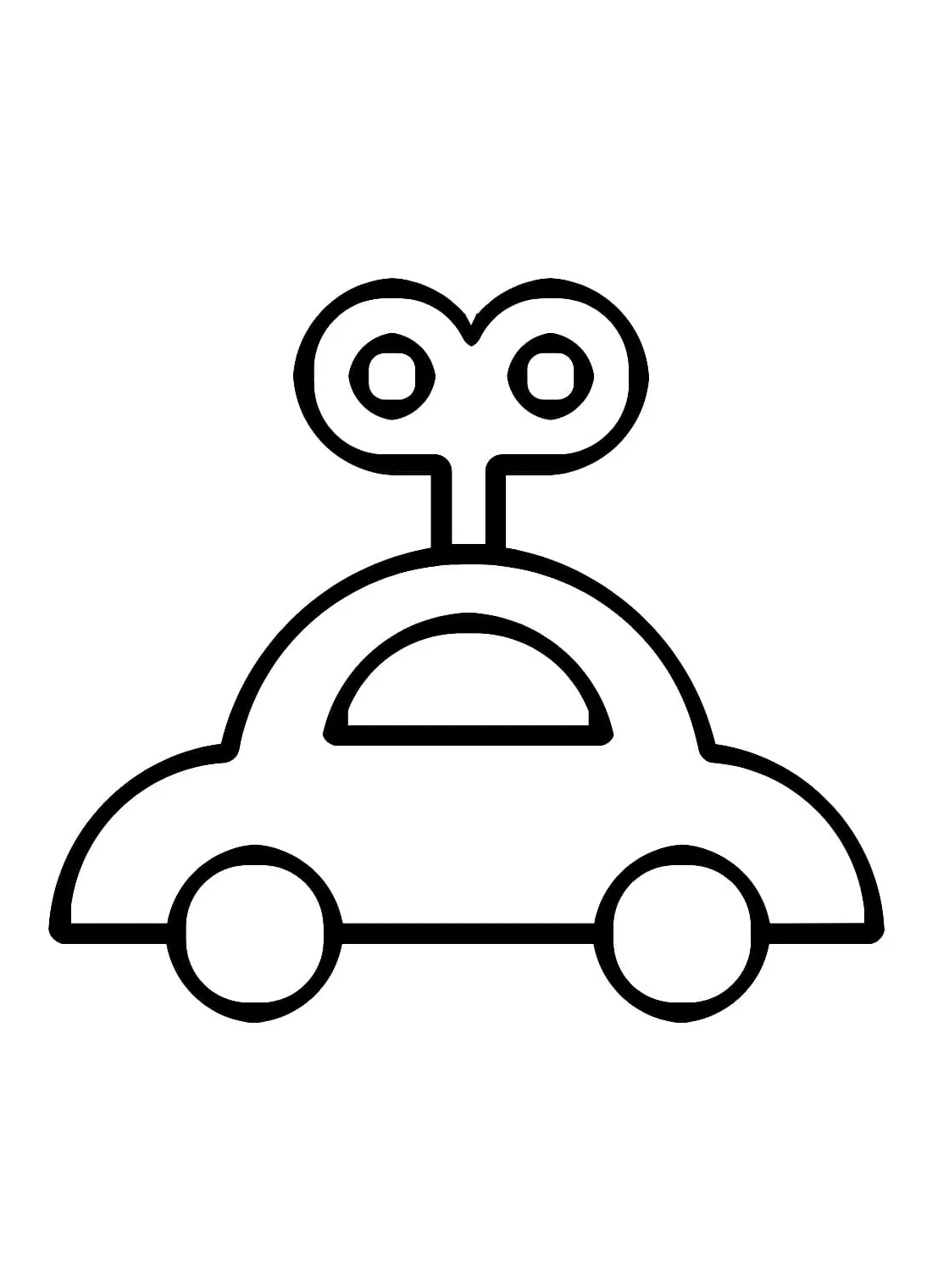 Simple toy car coloring page download, print or color online for free
