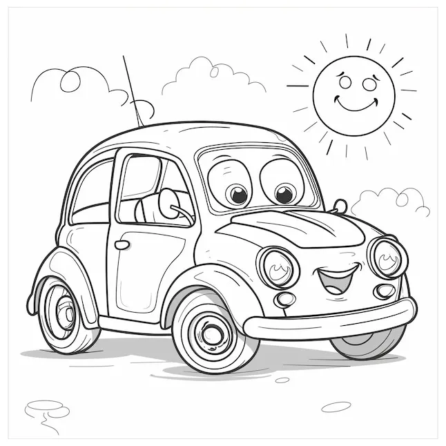 5,000+ simple car coloring pages pictures