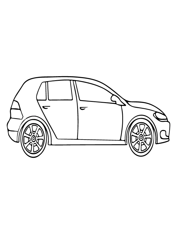 Simple car designs coloring page