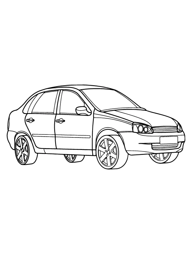 Simple car designs coloring page