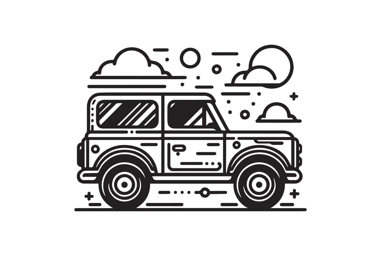 Simple and easy car coloring page for kids and toddler. car coloring