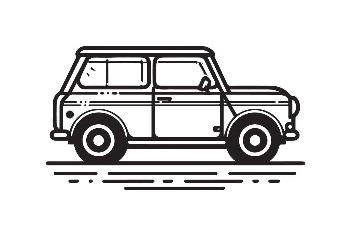 Simple and easy car coloring page for kids and toddler. car coloring