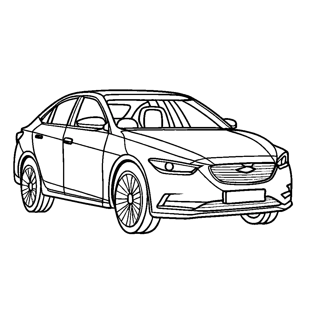 Convertible car drawing coloring page lulu pages