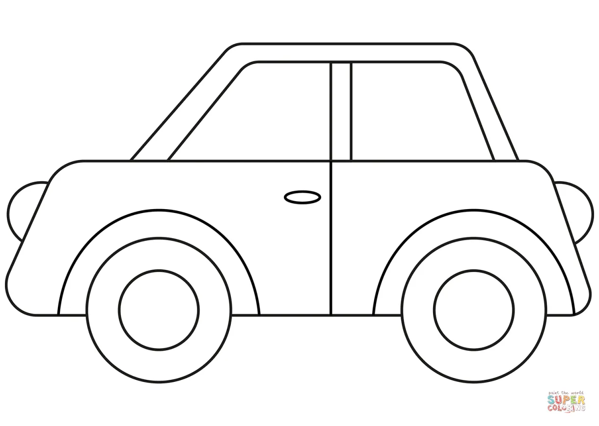 Simple car coloring page free printable coloring pages printable coloring page