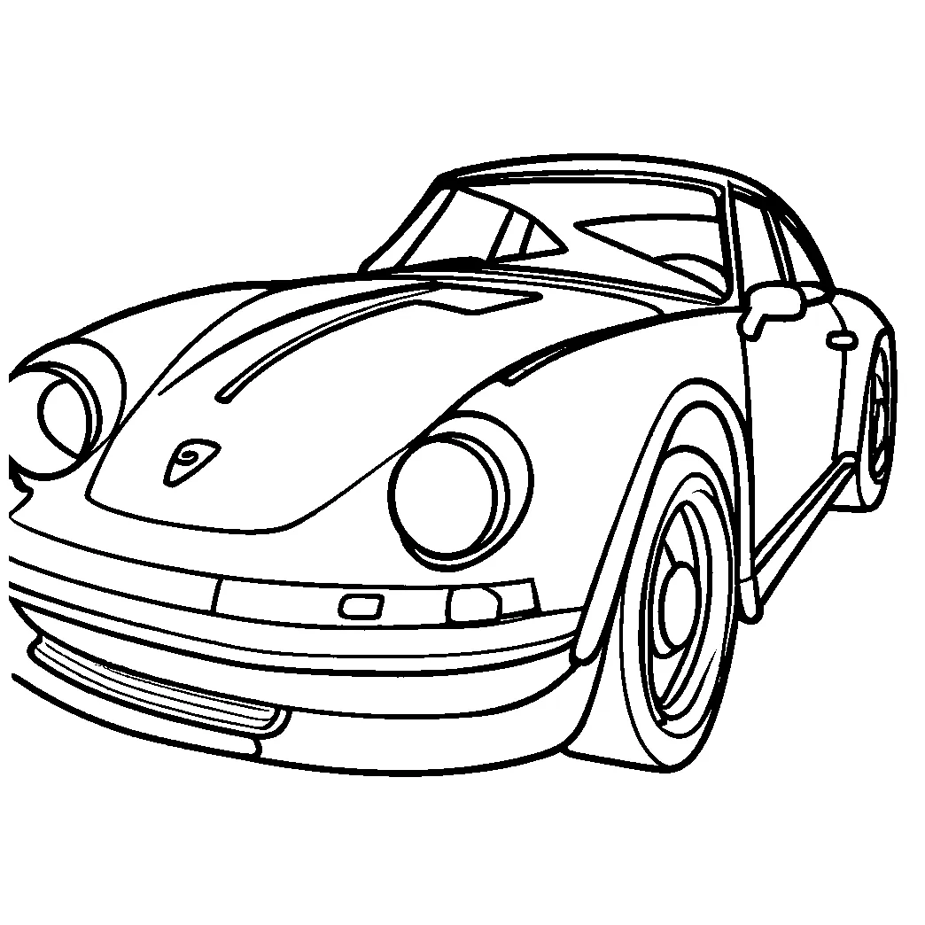 Simple car outline coloring page lulu pages