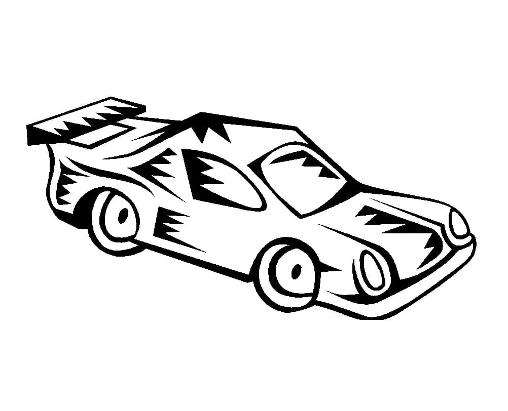 Drawing of race car coloring page download, print or color online for