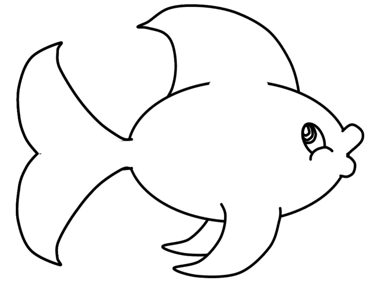 Simple fish coloring page coloring home printable coloring page
