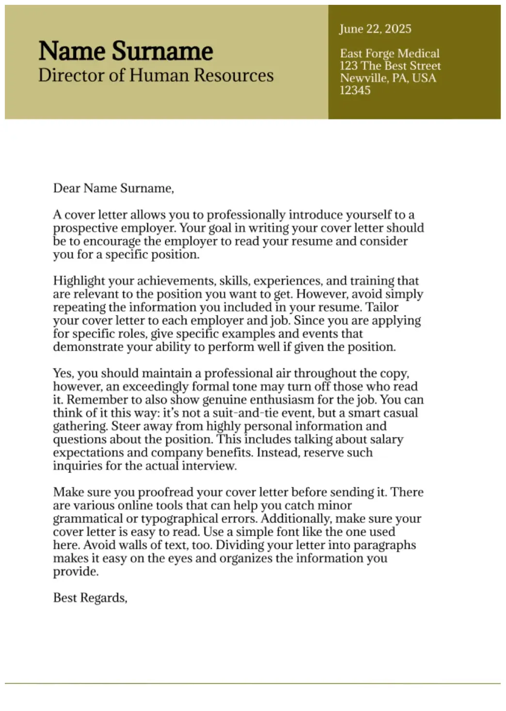 Free template for google docs