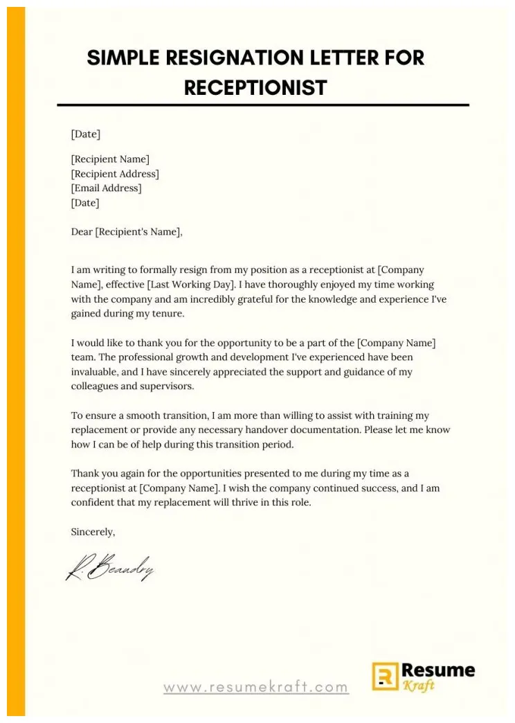 For receptionist with samples 2023