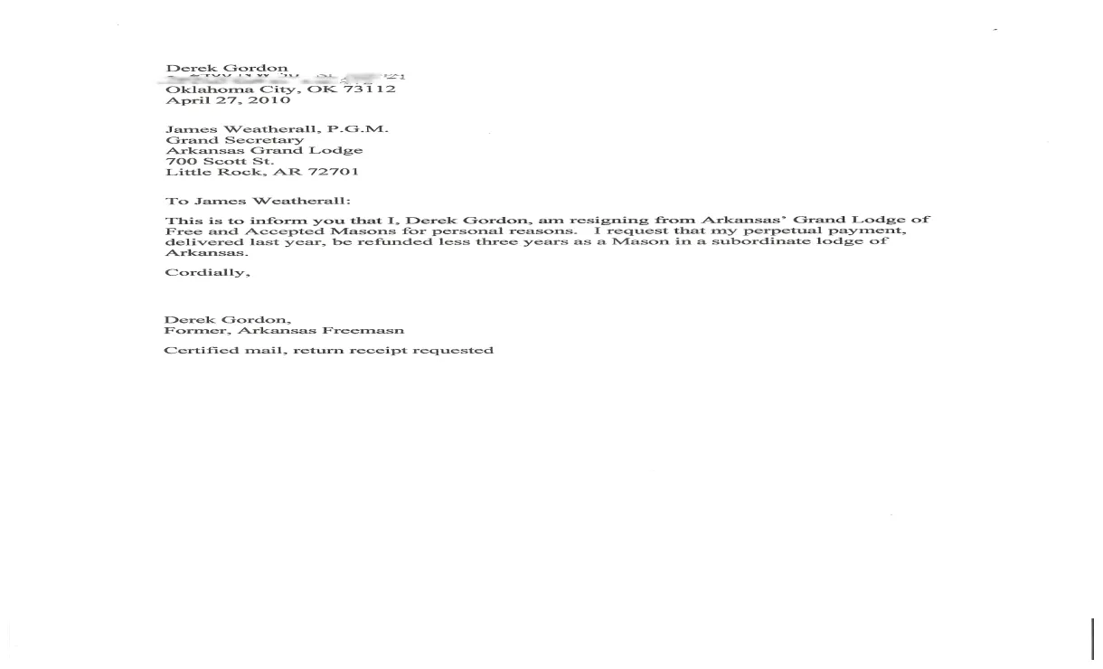 Free printable letter of resignation form generic