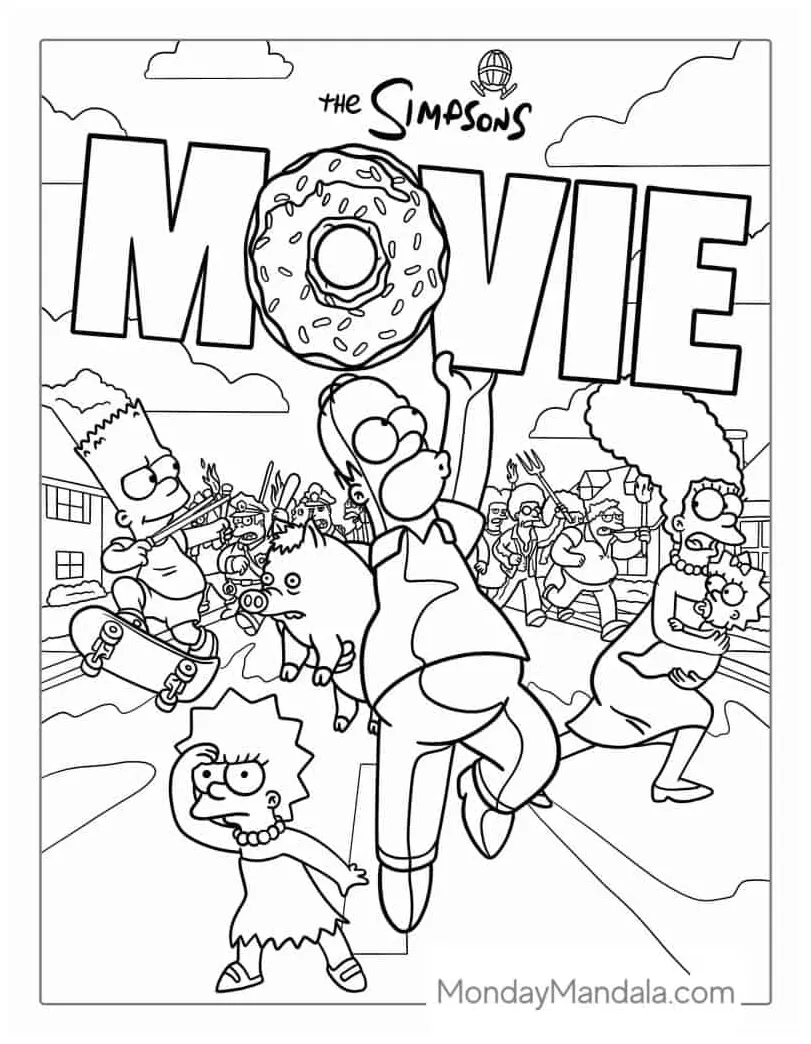 Simpson house coloring page bart simpson coloring pages