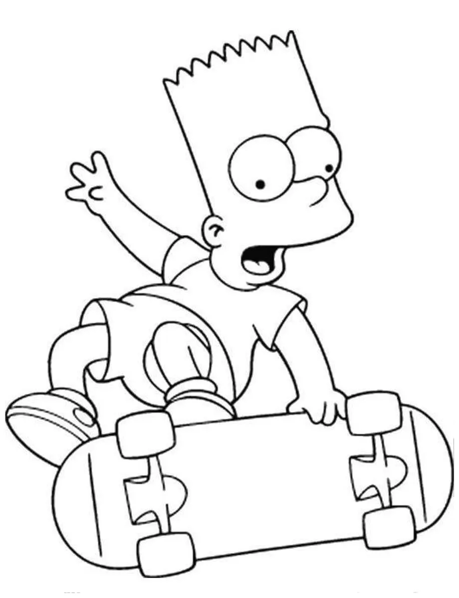 Simpson coloring pages to download and print for free