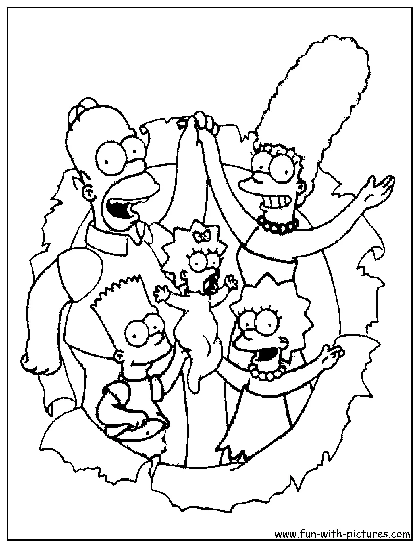 Simpsons coloring page
