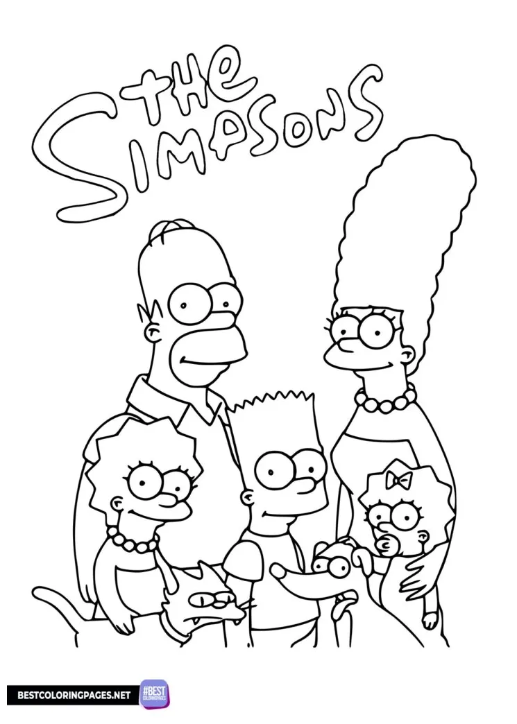 Coloring pages the simpsons free printable coloring pages