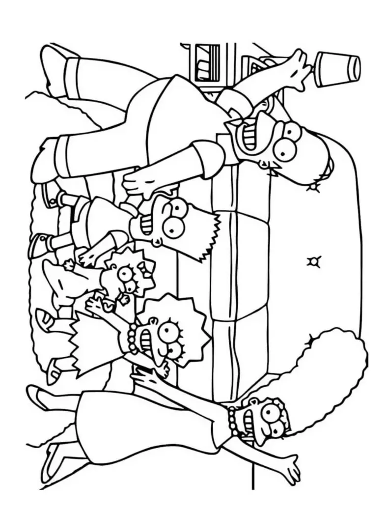 30+ simpsons coloring pages for kids 🎨🍩 coloringpagesforkids