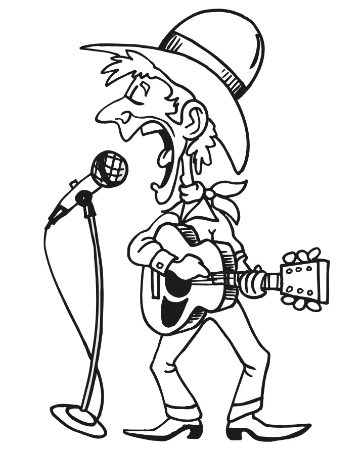 Singer Coloring Pages - Coloring Home