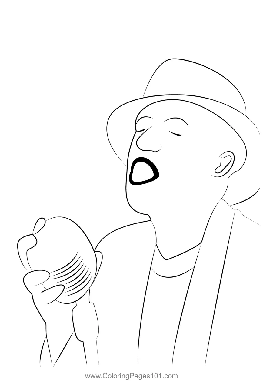 Singer 6 Coloring Page for Kids - Free Singers Printable Coloring Pages