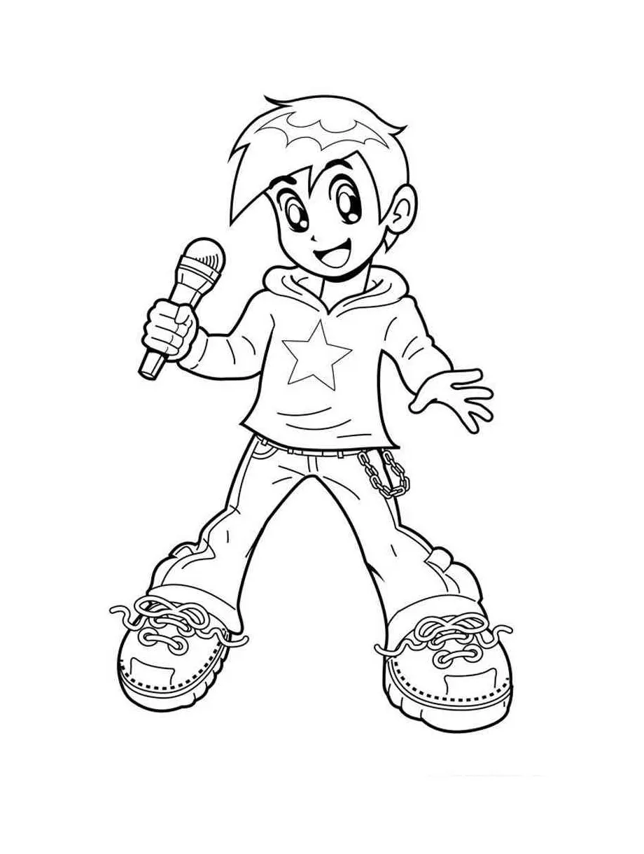 Singer coloring pages