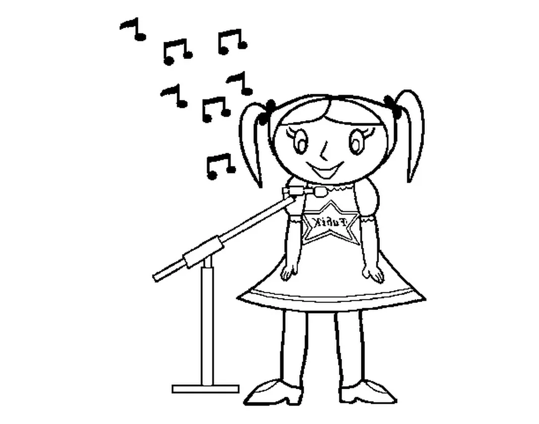 Singer Coloring Page For Kids - Coloring Home