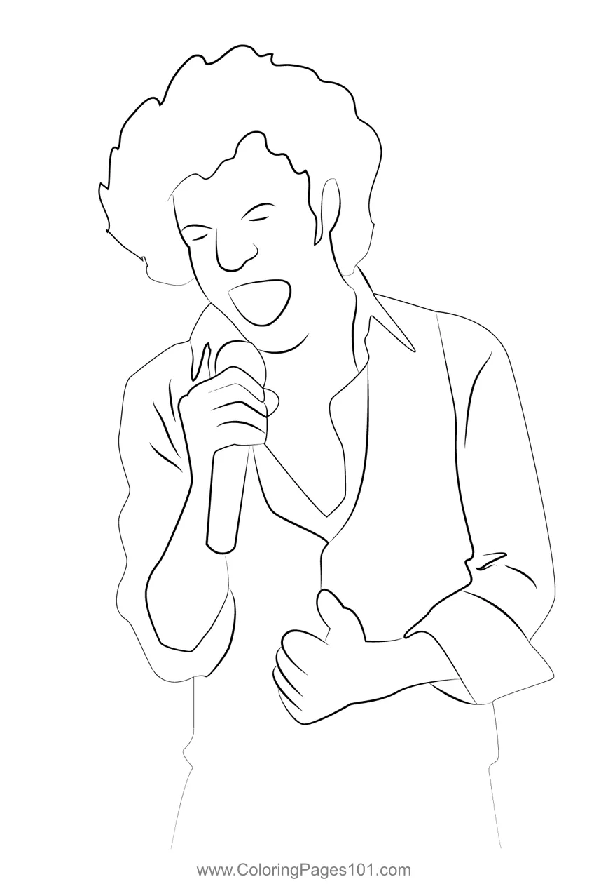 Singer 4 Coloring Page for Kids - Free Singers Printable Coloring Pages