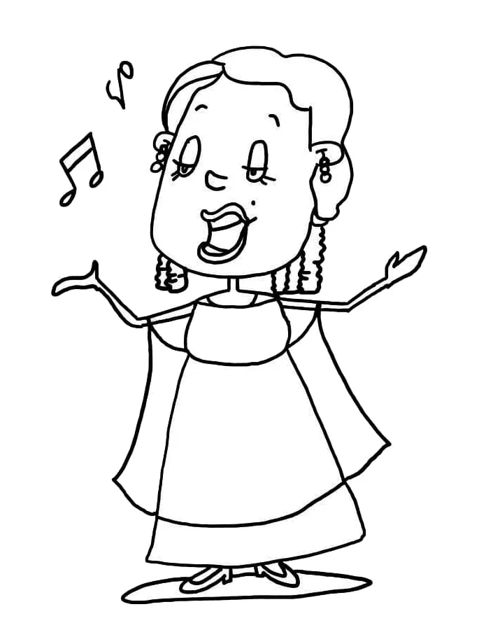 Singer Coloring Pages - Coloring Cool