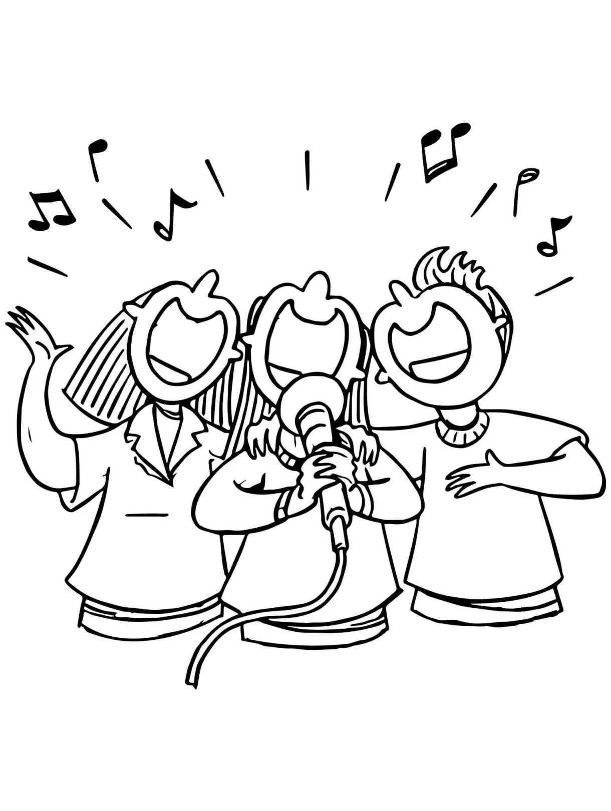 Singer coloring pages