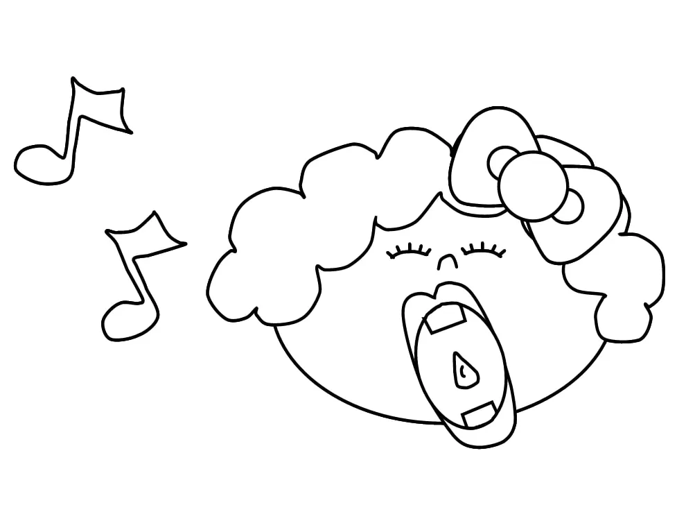 Singer outline coloring play free coloring game online