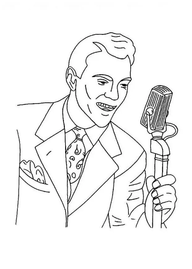 Singer outline coloring play free coloring game online