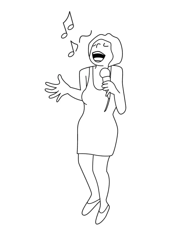 Singer coloring pages coloring cool printable coloring page