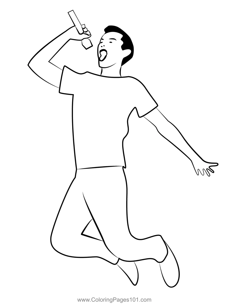Singer 8 coloring page for kids free singers printable coloring pages