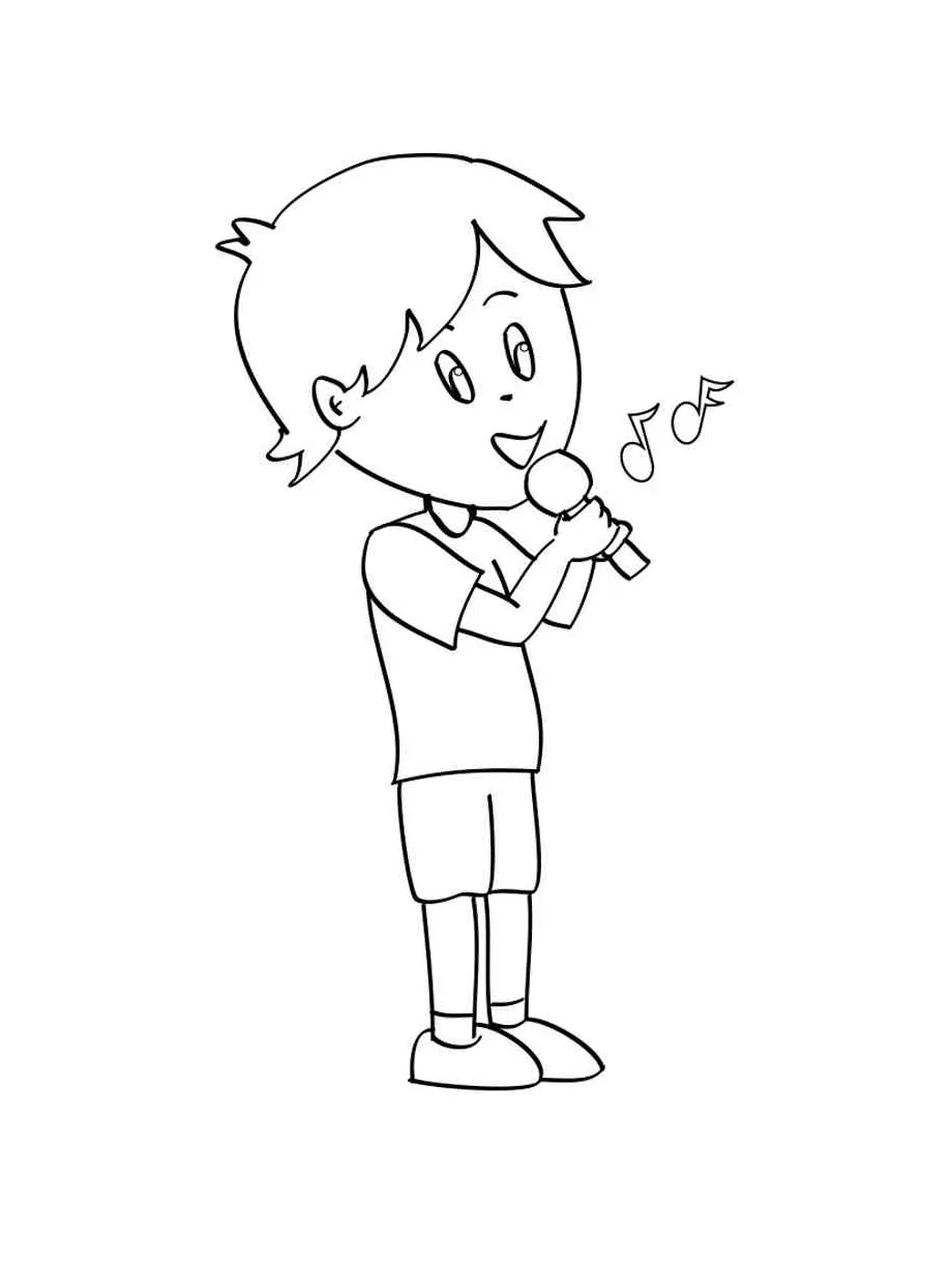 Singer coloring pages