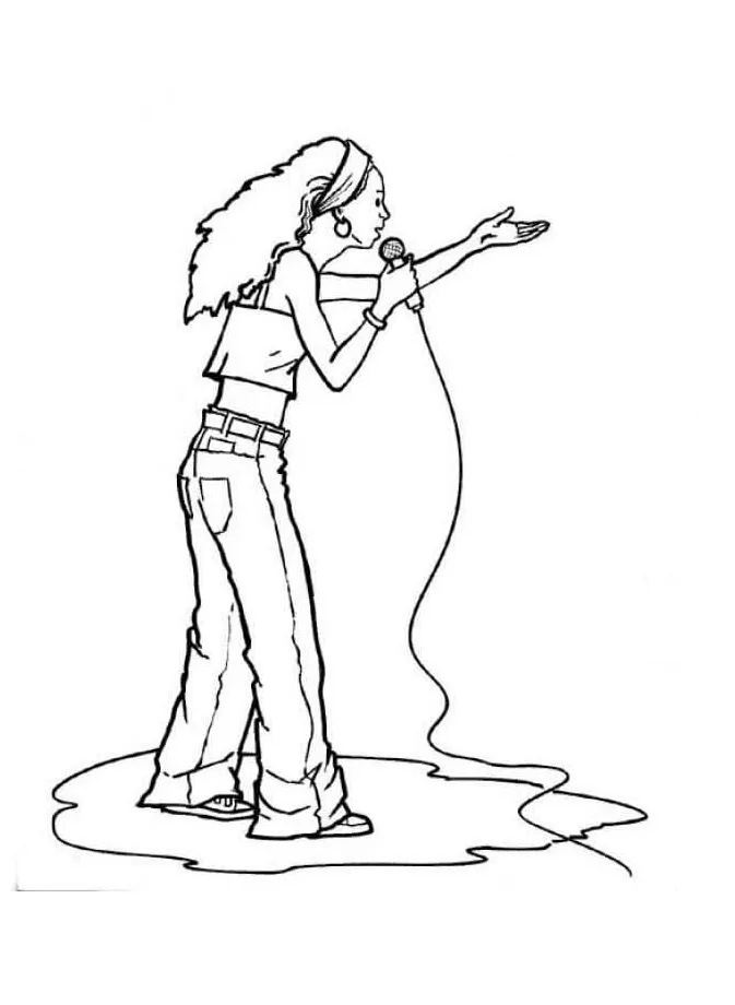 Young singer coloring play free coloring game online