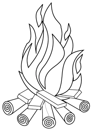 Geography blog fire coloring page