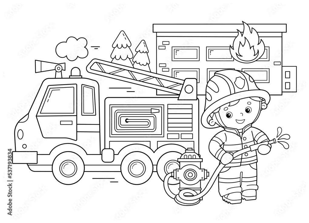 Fire coloring picture coloring pages printable coloring page