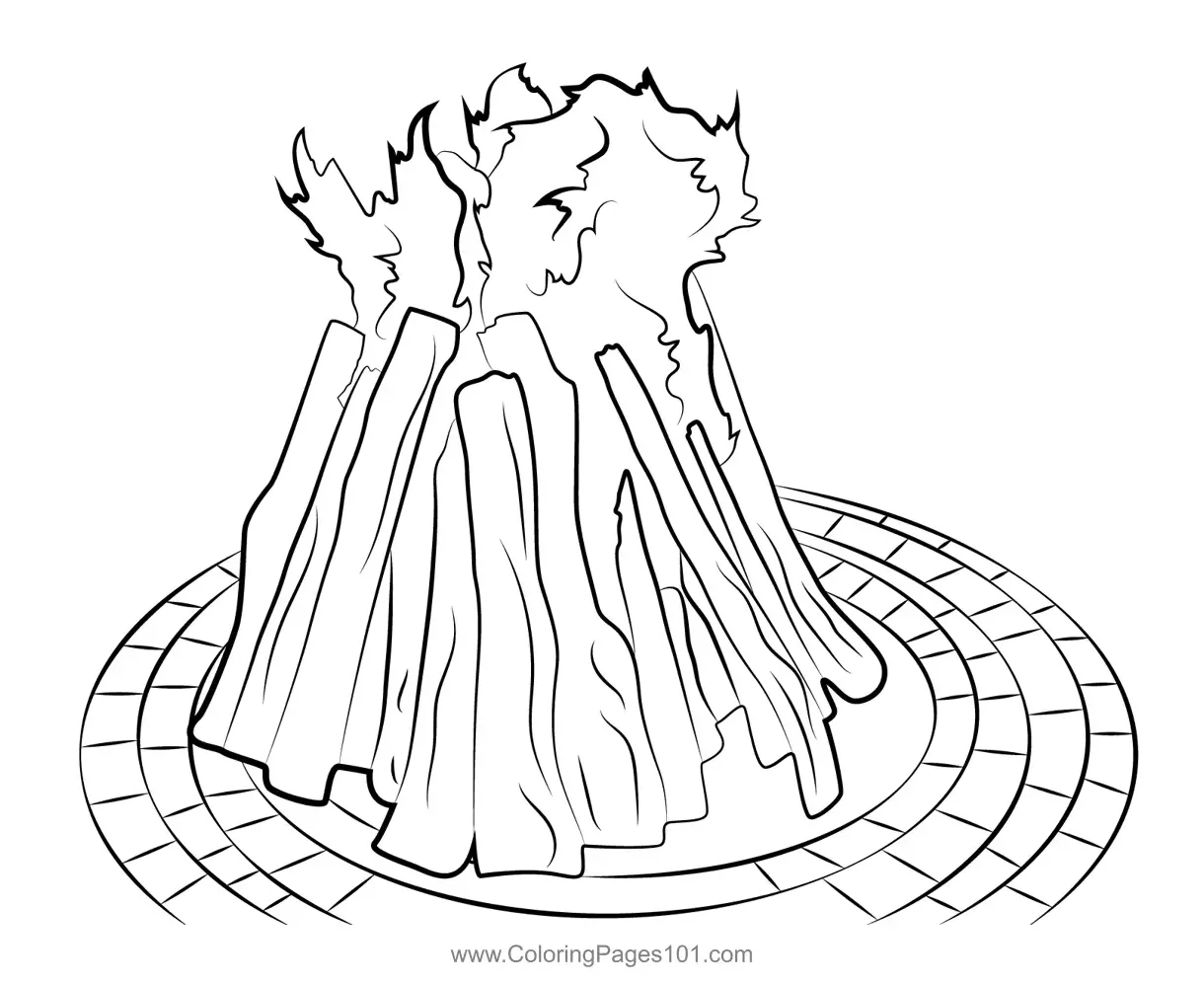 Fire coloring page for kids free environment printable coloring pages