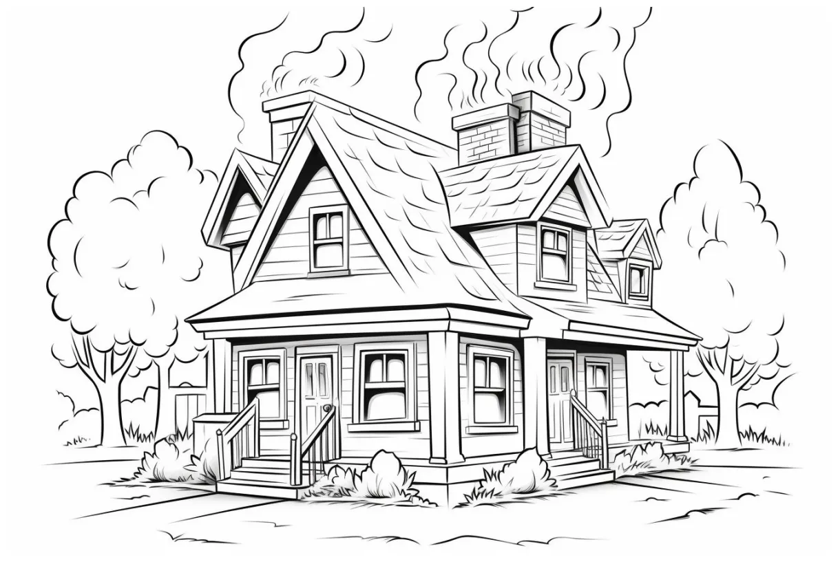 Fire coloring pages