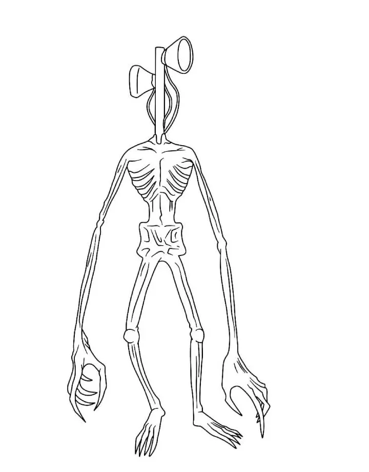 Siren Head Coloring Pages (Free Printable PDF)