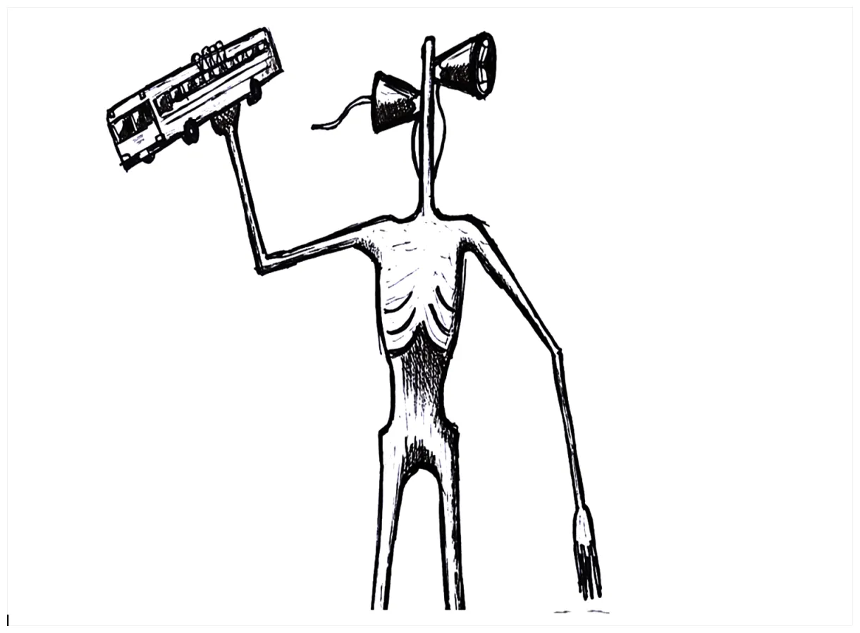 Siren Head Coloring Pages - Download Free Printable