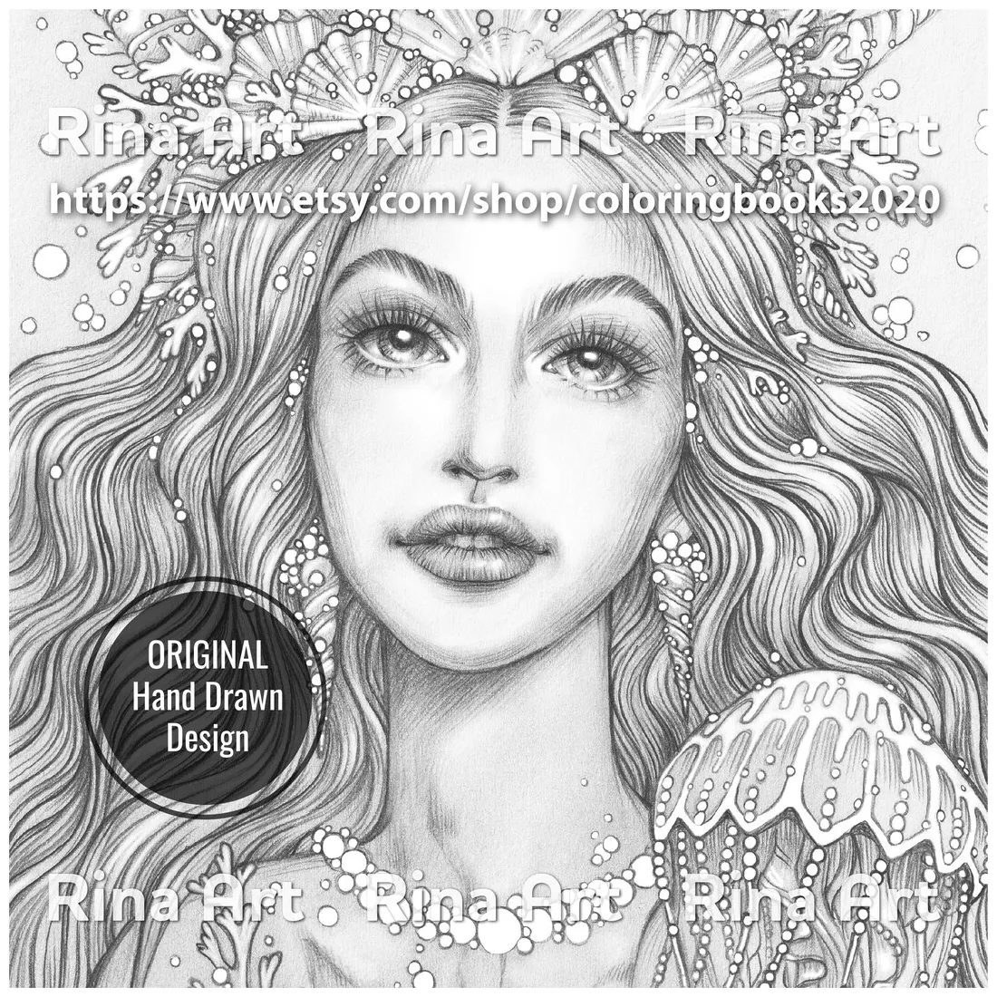 Siren | Coloring Page | Printable Adult Colouring Pages Book | Download