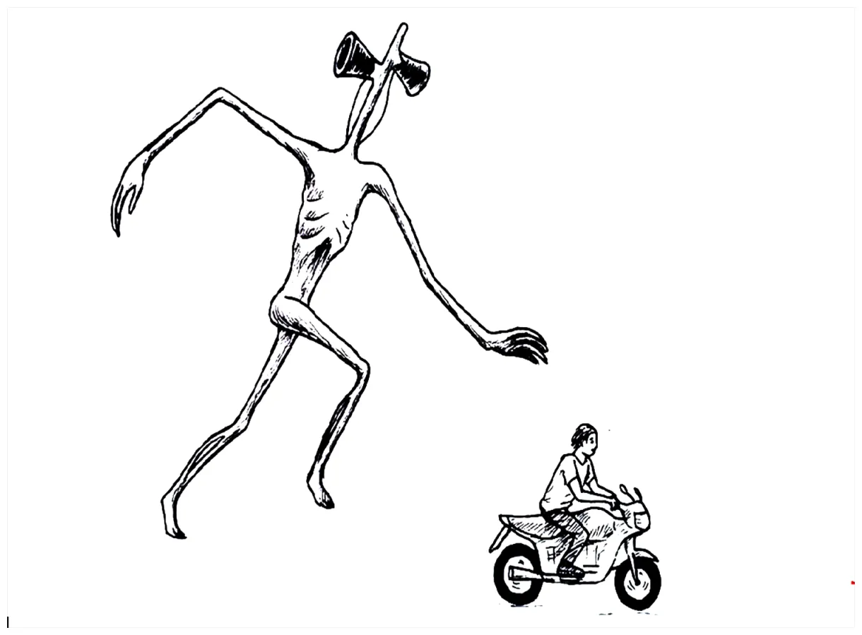 Siren Head Color Page - Free Printable Coloring Pages