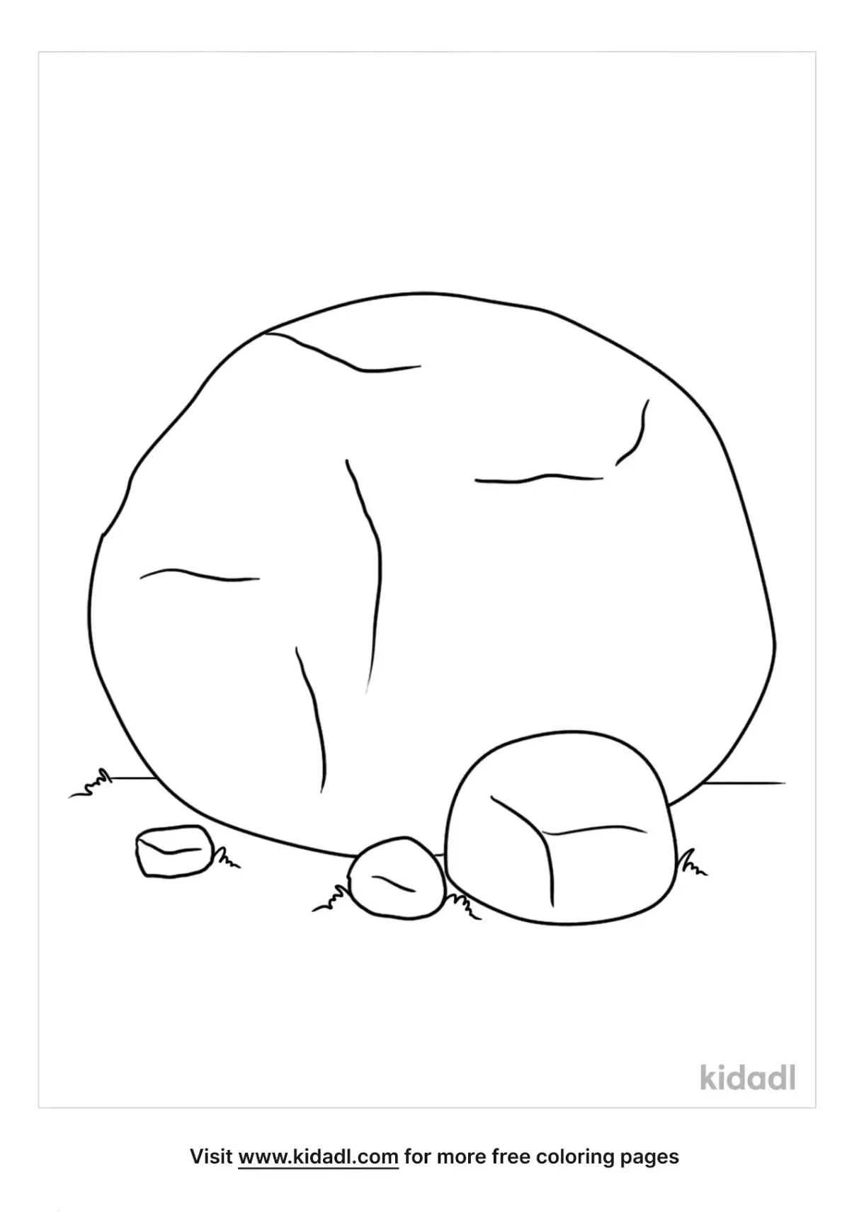 Rock coloring page printable